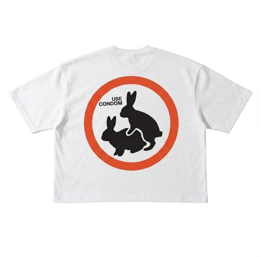 "Use Condom" tee graphic